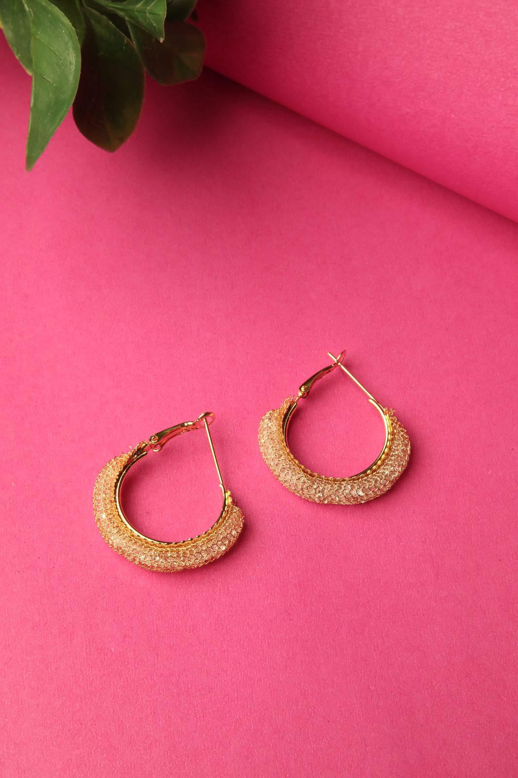 Golden Spongy Earrings