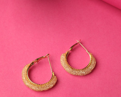 Golden Spongy Earrings