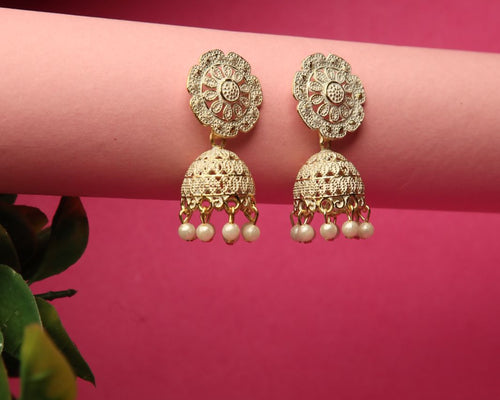 Beige Jhumkis