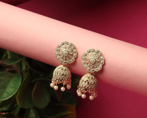 Beige Jhumkis