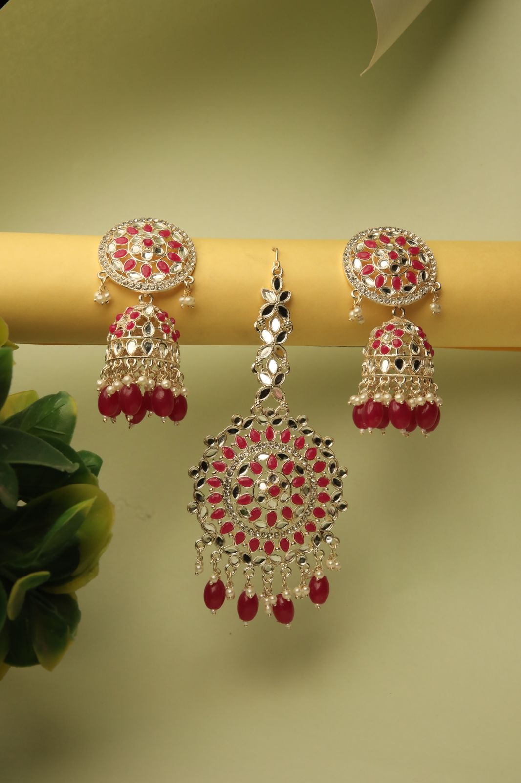 Scarlet Chandeliers with Forehead Jewel