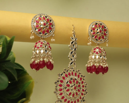 Scarlet Chandeliers with Forehead Jewel